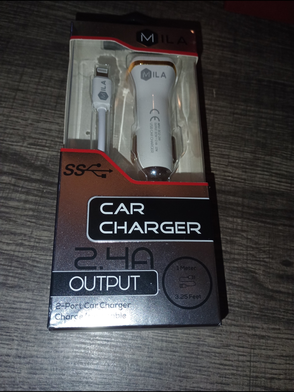 MILA I-phone Car Charger with Lightning Cable